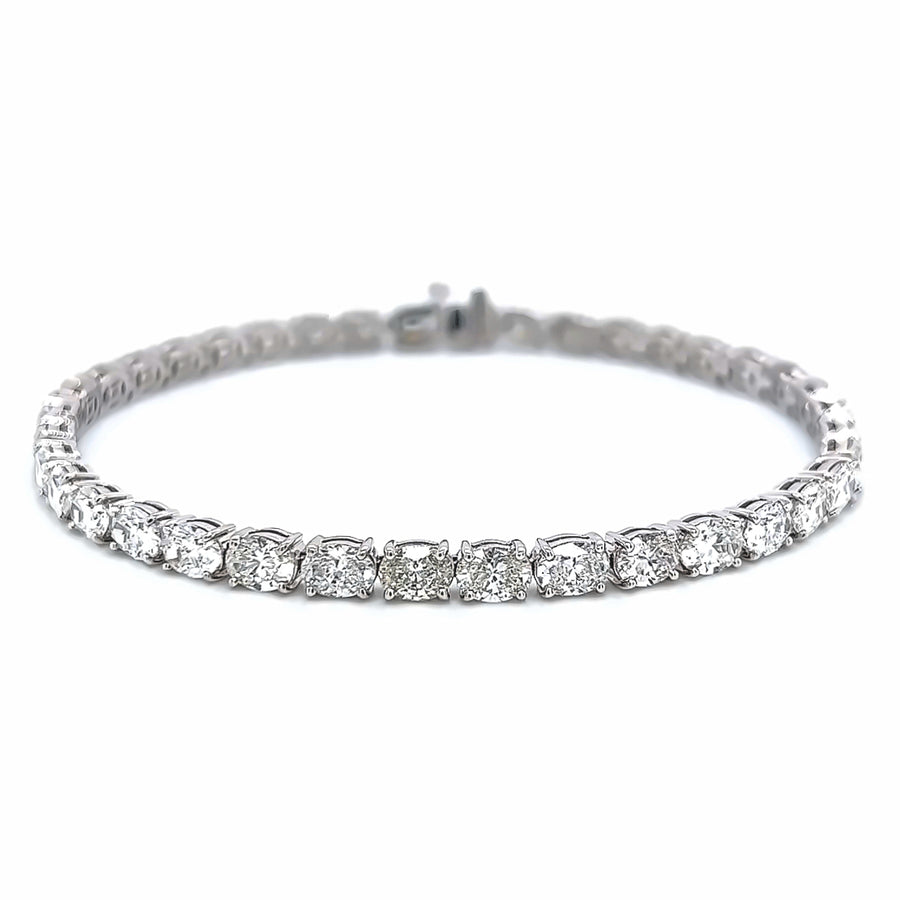 9.15 Ct Oval Diamond Tennis Bracelet