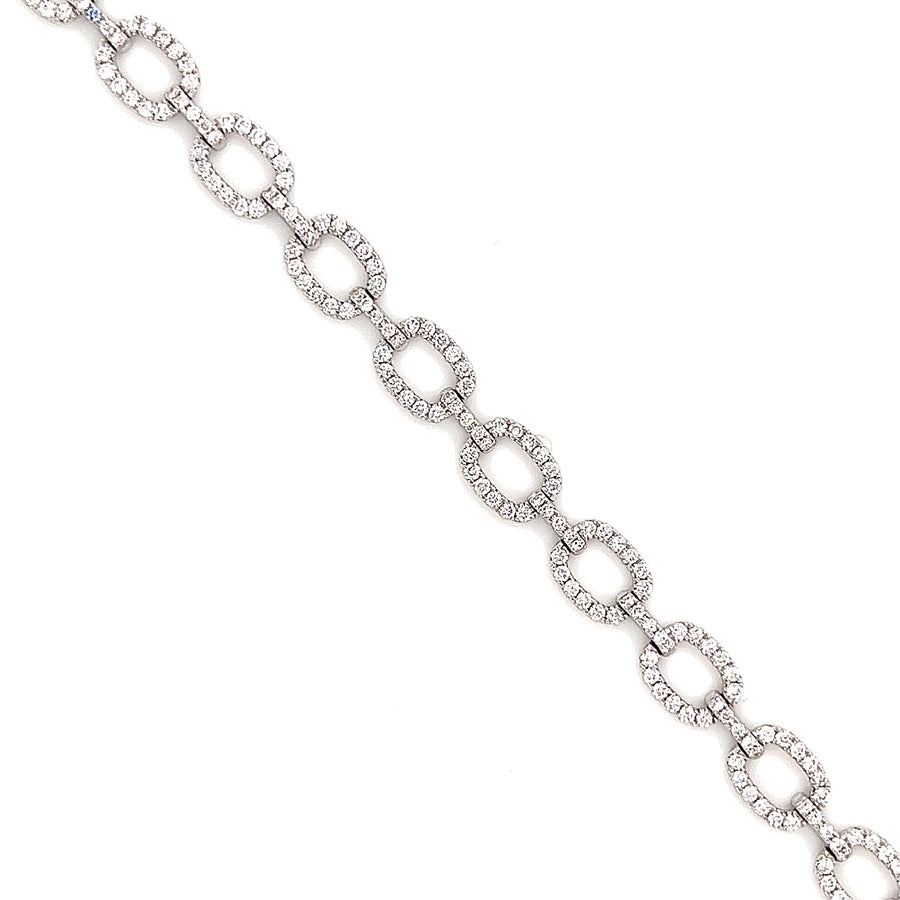 1.84 Ct Diamond Curve Links Bracelet