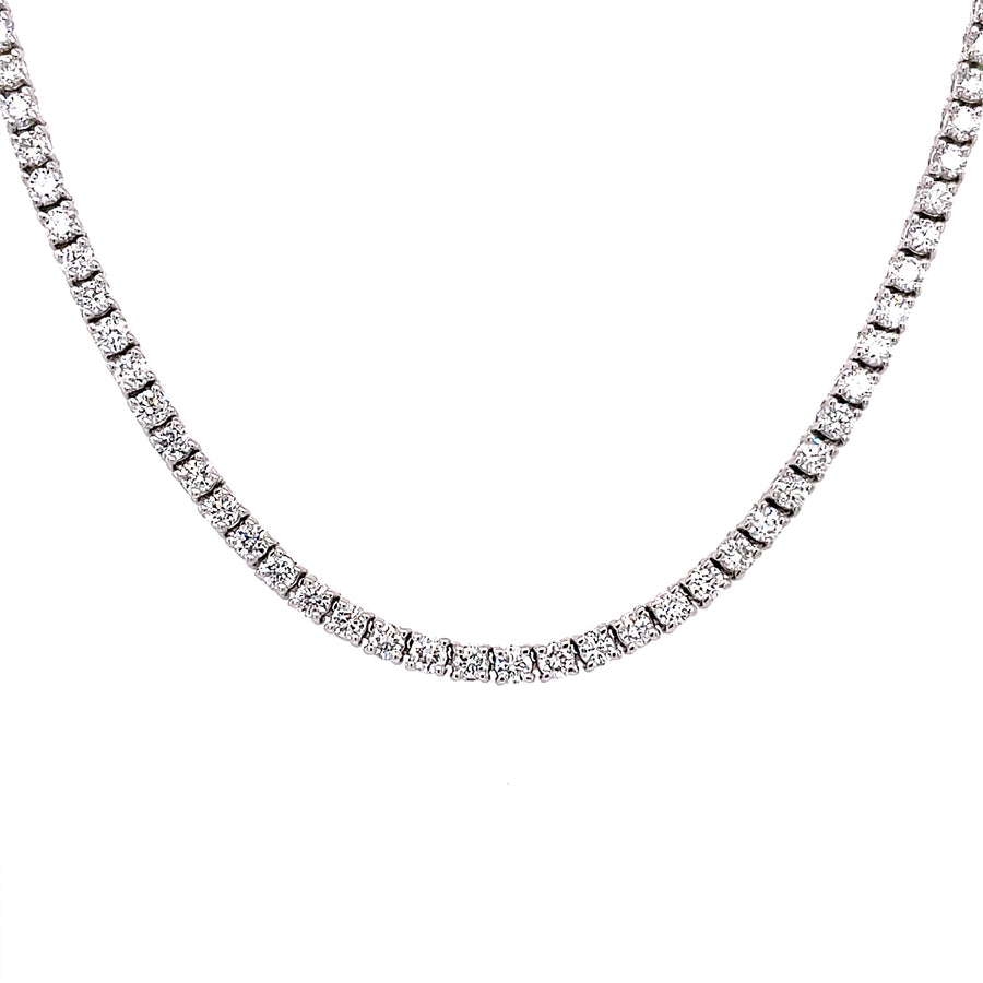 7.38 Ct Round Cut Diamond Eternity Necklace