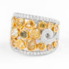 3.21ct Multi Color Diamond Ring 18k Two Tone