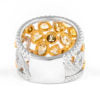 3.21ct Multi Color Diamond Ring 18k Two Tone