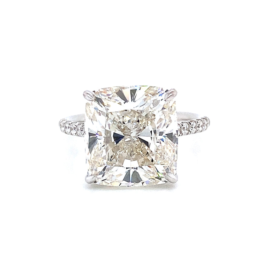 9.06 Ct Cushion Cut Diamond Halo Ring