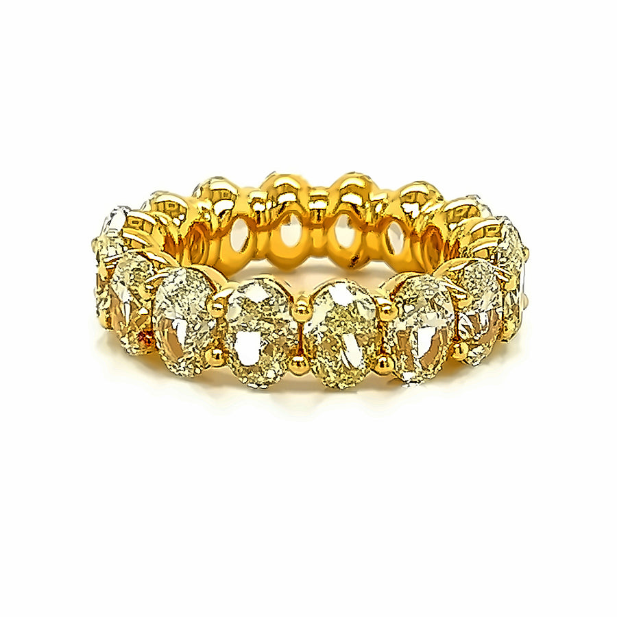 8.56 Ct Oval Shape Diamond Eternity Ring