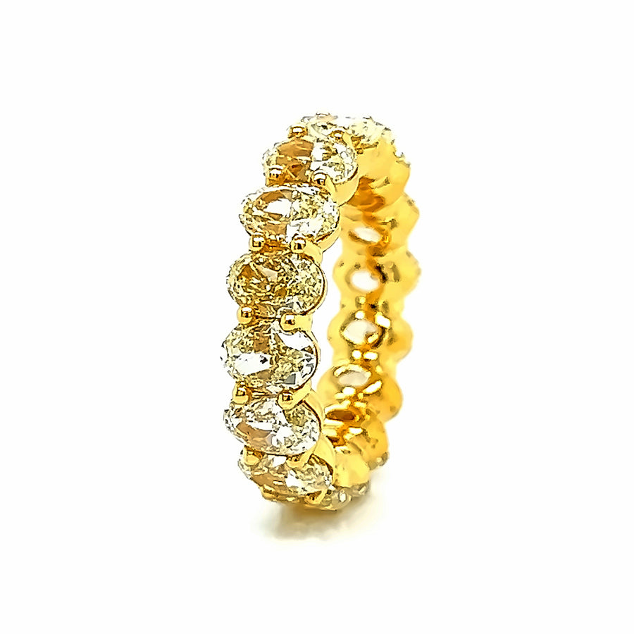 8.56 Ct Oval Shape Diamond Eternity Ring