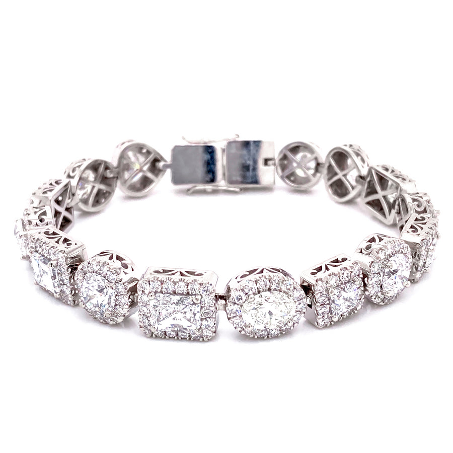 17.57 Ct Mix Shape Diamond Bracelet