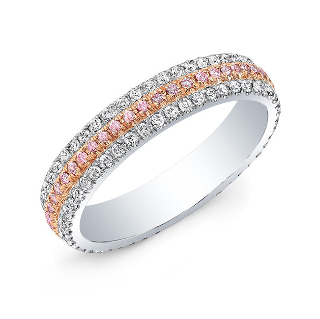 0.66 Ct Three-Row Diamond Band