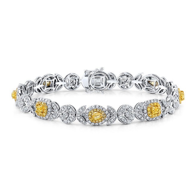 4.75 Ct Mix Shape with Fancy Color Diamond Bracelet