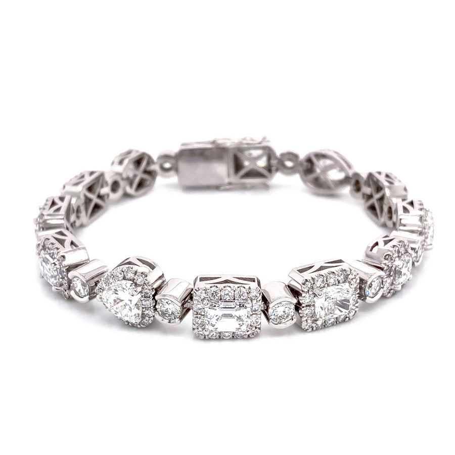 13.81 Ct Mix Shape Diamond Bracelet