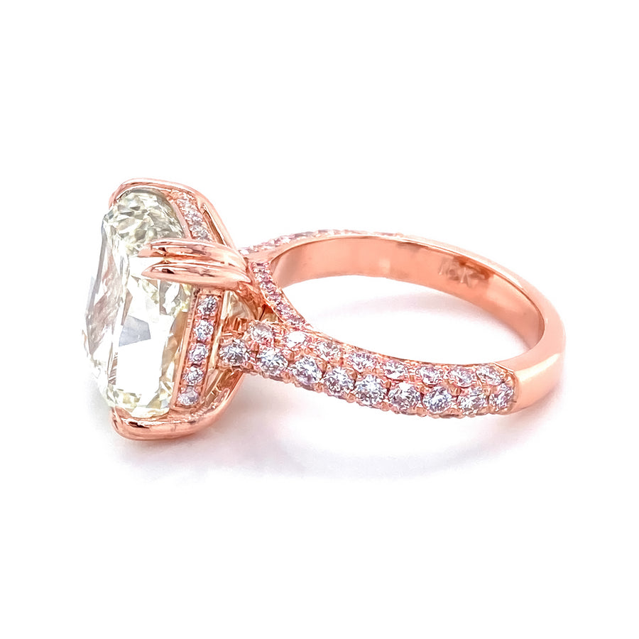 10.01 Ct Cushion Cut Diamond Ring